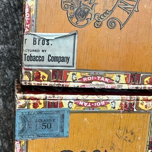 Vintage 4 El Roi-Tan Cigar Box The Cigar that Breathes Fresh Bankers Mild Cigars - Picture 5 of 9